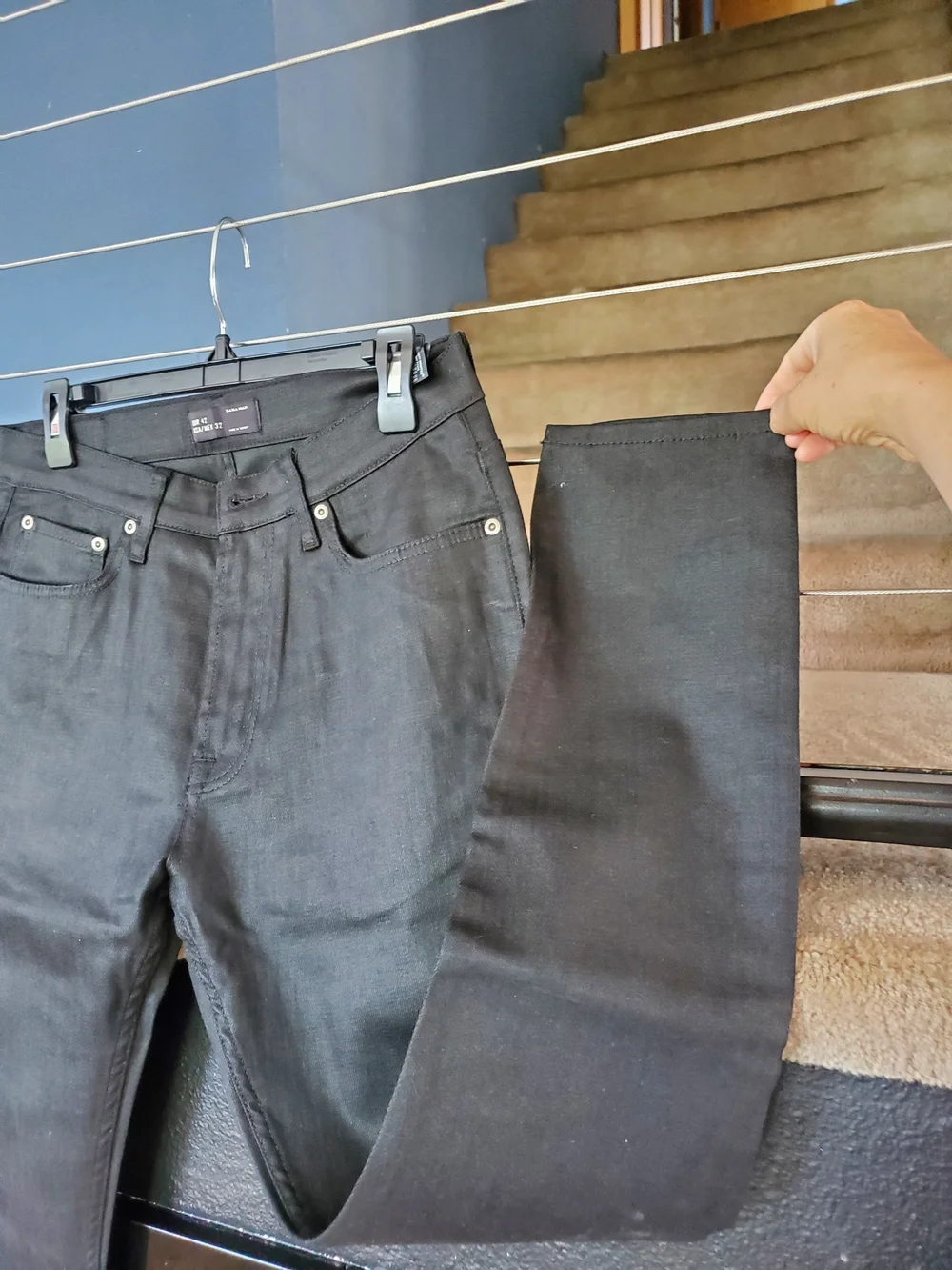 Zara Men's Skinny Jeans in Charcoal Black